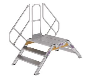 Roossien Aluminium brugtrap 2x3 treden (1.000mm), 45°