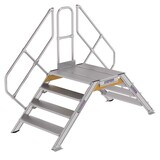 Roossien Aluminium brugtrap 2x4 treden (1.000mm), 45°