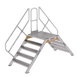 Roossien Aluminium brugtrap 2x5 treden (1.000mm), 45°