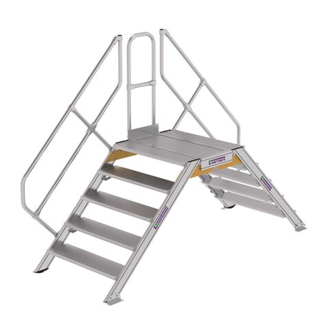 Munk Aluminium brugtrap 2x5 treden (1.000mm), 45° Munk Aluminium brugtrap 2x5 treden (1.000mm), 45°