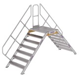 Roossien Aluminium brugtrap 2x7 treden (1.000mm), 45°