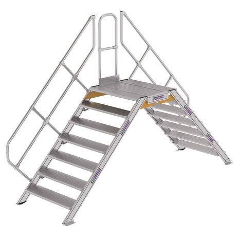 Munk Aluminium brugtrap 2x7 treden (1.000mm), 45° Munk Aluminium brugtrap 2x7 treden (1.000mm), 45°