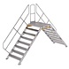 Roossien Aluminium brugtrap 2x8 treden (1.000mm), 45°