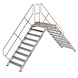 Roossien Aluminium brugtrap 2x9 treden (1.000mm), 45°