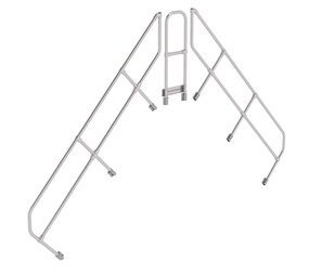 Roossien Tweede leuning voor brugtrap 45°, 2x9 treden