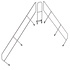 Tweede leuning voor brugtrap 45°, 2x10 treden Tweede leuning voor brugtrap 45°, 2x10 treden