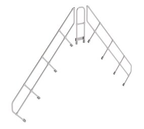 Roossien Tweede leuning voor brugtrap 45°, 2x11 treden