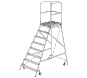 Munk Aluminium bordestrap met 8 stalen treden Munk Aluminium bordestrap met 8 stalen treden