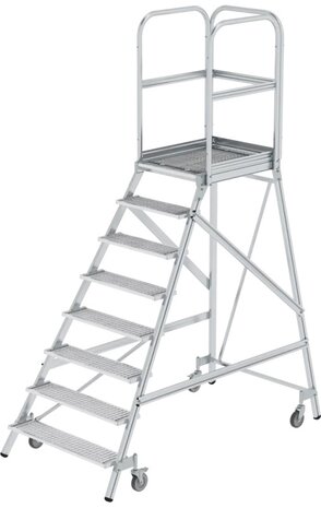 Munk Aluminium bordestrap met 8 stalen treden Munk Aluminium bordestrap met 8 stalen treden