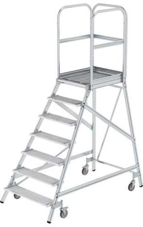 Roossien Aluminium bordestrap met 7 stalen treden