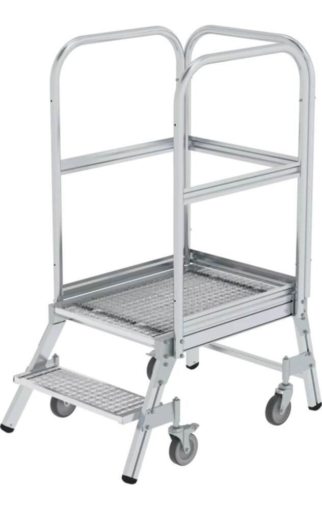 Munk Aluminium bordestrap met 2 stalen treden Munk Aluminium bordestrap met 2 stalen treden