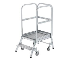 Munk Aluminium bordestrap met 2 stalen treden Munk Aluminium bordestrap met 2 stalen treden