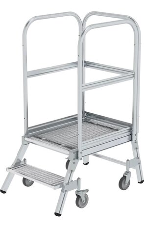 Munk Aluminium bordestrap met 2 stalen treden Munk Aluminium bordestrap met 2 stalen treden