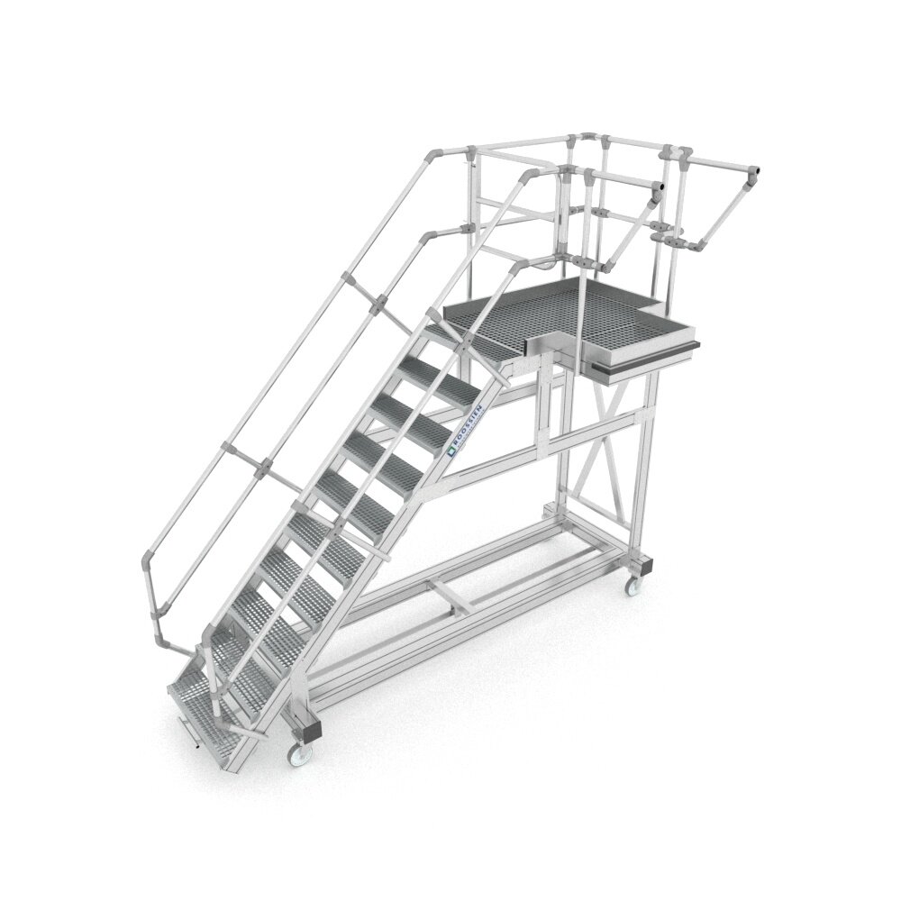 Roossien Verrijdbare platformtrap voor onderhoud machines en generatoren Roossien Verrijdbare platformtrap voor onderhoud machines en generatoren