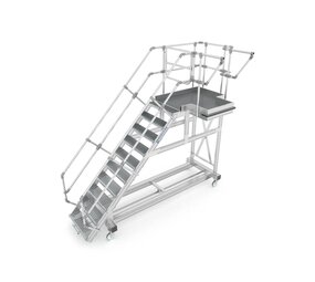 Roossien Verrijdbare platformtrap voor onderhoud machines en generatoren Roossien Verrijdbare platformtrap voor onderhoud machines en generatoren
