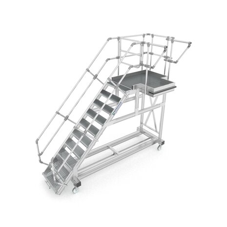 Roossien Verrijdbare platformtrap voor onderhoud machines en generatoren Roossien Verrijdbare platformtrap voor onderhoud machines en generatoren