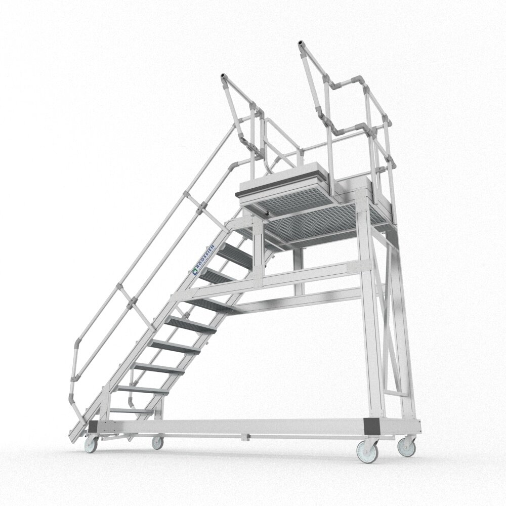 Roossien Verrijdbare platformtrap voor onderhoud machines en generatoren Roossien Verrijdbare platformtrap voor onderhoud machines en generatoren