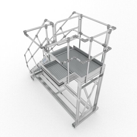 Roossien Verrijdbare platformtrap voor onderhoud machines en generatoren Roossien Verrijdbare platformtrap voor onderhoud machines en generatoren
