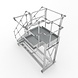 Roossien Verrijdbare platformtrap voor onderhoud machines en generatoren Roossien Verrijdbare platformtrap voor onderhoud machines en generatoren