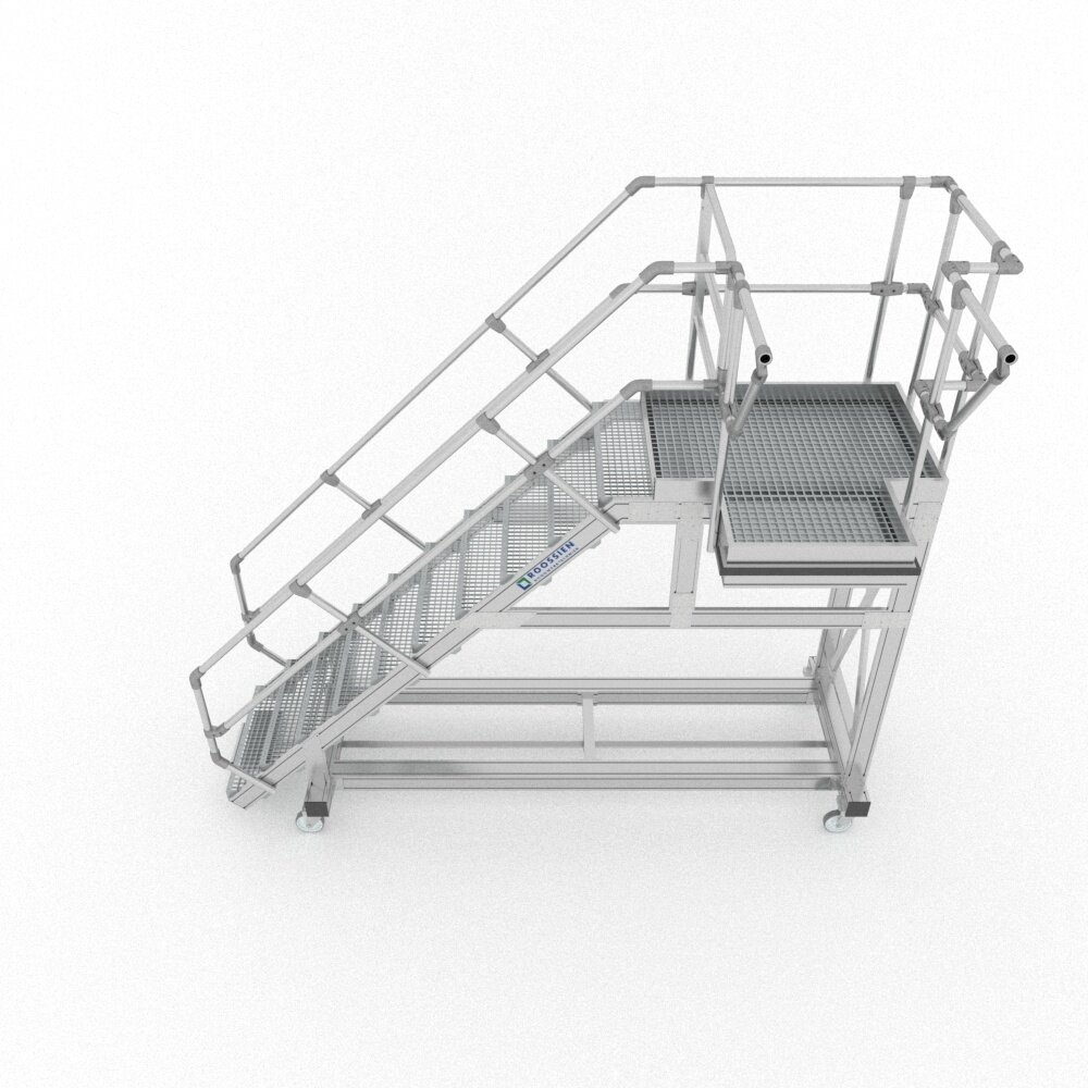 Roossien Verrijdbare platformtrap voor onderhoud machines en generatoren Roossien Verrijdbare platformtrap voor onderhoud machines en generatoren