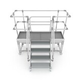 Roossien Verrijdbare platformtrap met extra breed bordes