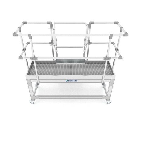 Roossien Verrijdbare platformtrap met extra breed bordes Roossien Verrijdbare platformtrap met extra breed bordes