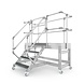 Roossien Verrijdbare platformtrap met extra breed bordes Roossien Verrijdbare platformtrap met extra breed bordes