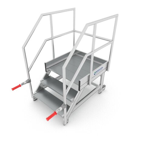 Roossien Verrijdbare bordestrap met inklapbare handgrepen Roossien Verrijdbare bordestrap met inklapbare handgrepen