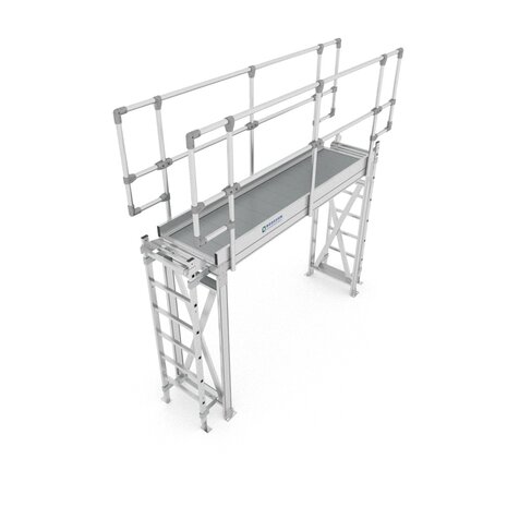 Roossien Aluminium overstapbordes met toegangsladders Roossien Aluminium overstapbordes met toegangsladders