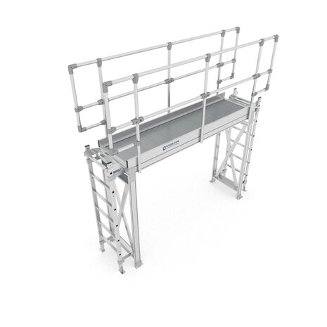 Roossien Aluminium overstapbordes met toegangsladders Roossien Aluminium overstapbordes met toegangsladders