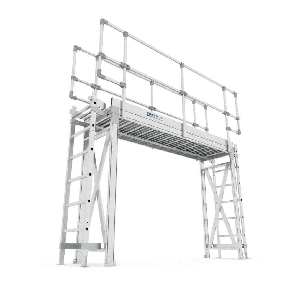 Roossien Aluminium overstapbordes met toegangsladders Roossien Aluminium overstapbordes met toegangsladders