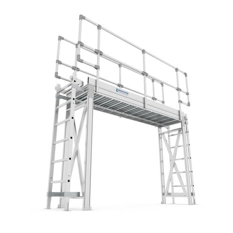 Roossien Aluminium overstapbordes met toegangsladders Roossien Aluminium overstapbordes met toegangsladders