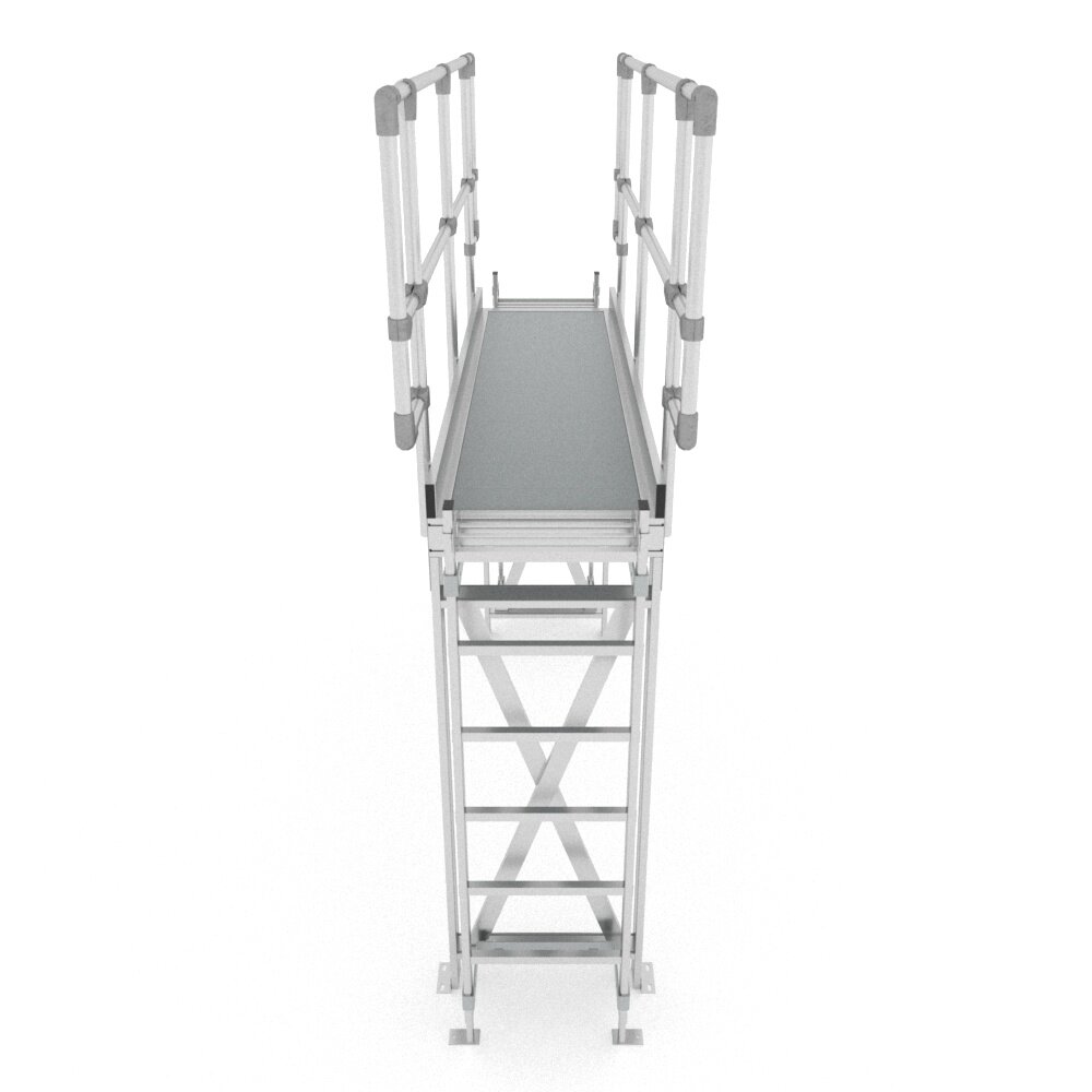 Roossien Aluminium overstapbordes met toegangsladders Roossien Aluminium overstapbordes met toegangsladders