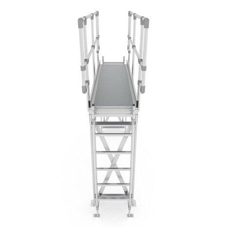 Roossien Aluminium overstapbordes met toegangsladders Roossien Aluminium overstapbordes met toegangsladders