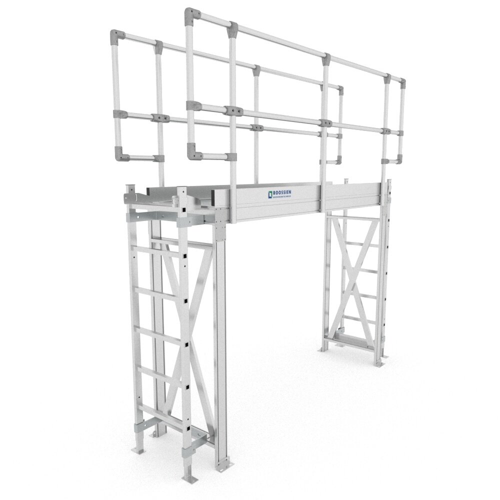 Roossien Aluminium overstapbordes met toegangsladders Roossien Aluminium overstapbordes met toegangsladders