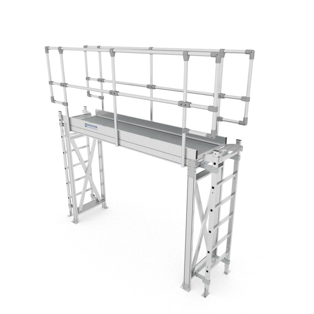 Roossien Aluminium overstapbordes met toegangsladders Roossien Aluminium overstapbordes met toegangsladders