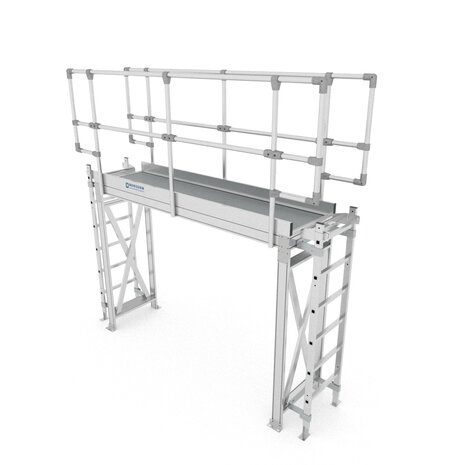 Roossien Aluminium overstapbordes met toegangsladders Roossien Aluminium overstapbordes met toegangsladders