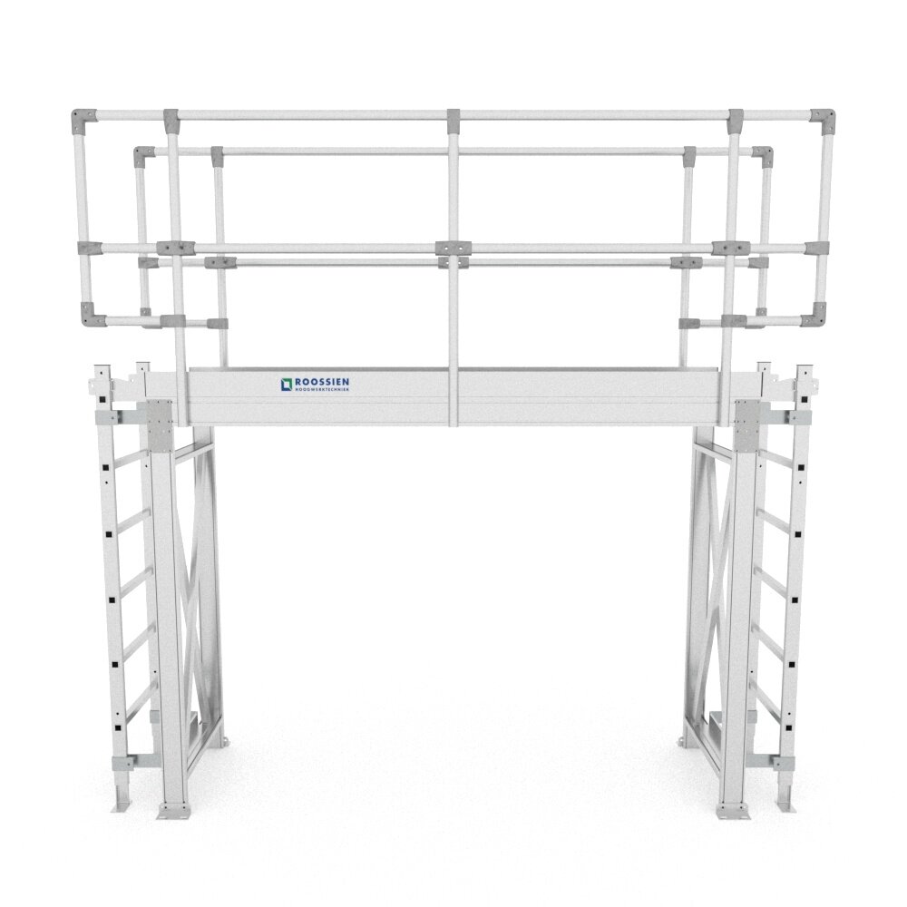 Roossien Aluminium overstapbordes met toegangsladders Roossien Aluminium overstapbordes met toegangsladders