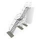 Roossien Aluminium steektrap voor toegang silo Roossien Aluminium steektrap voor toegang silo