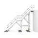 Roossien Aluminium steektrap voor toegang silo Roossien Aluminium steektrap voor toegang silo