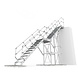 Roossien Aluminium steektrap voor toegang silo Roossien Aluminium steektrap voor toegang silo