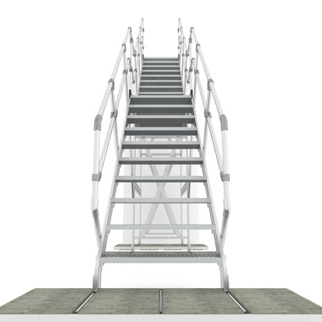 Roossien Aluminium steektrap voor toegang silo Roossien Aluminium steektrap voor toegang silo