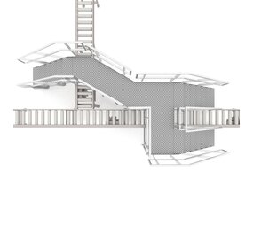 Roossien Brugtrap van roestvast staal (RVS) Roossien Brugtrap van roestvast staal (RVS)