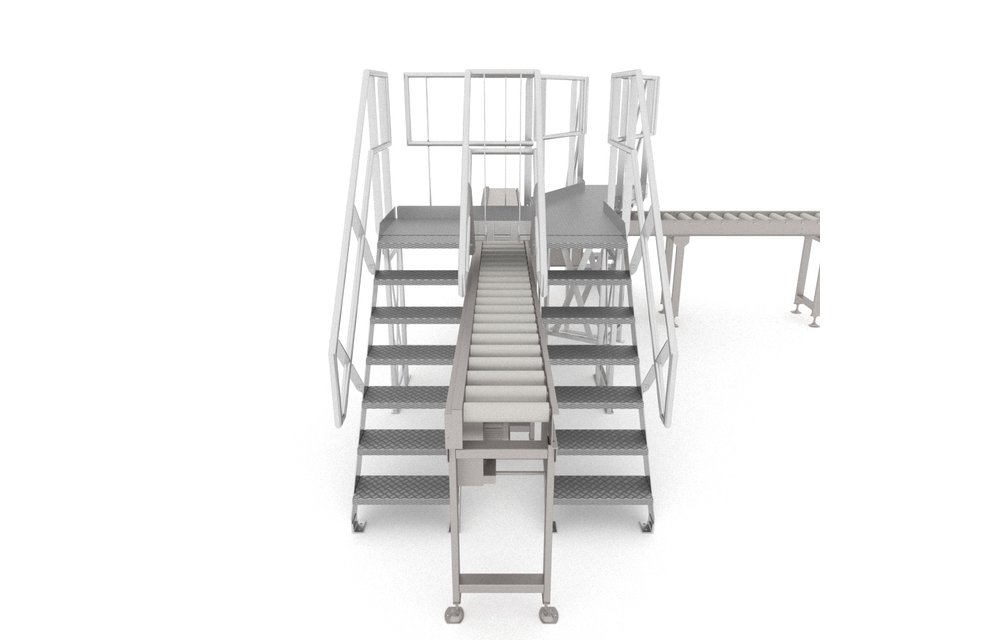 Manhattan gebruiker hebben Brugtrap van roestvast staal (RVS) voor voedingsindustrie | Ladder.nl