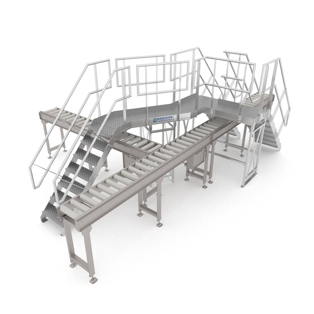 Manhattan gebruiker hebben Brugtrap van roestvast staal (RVS) voor voedingsindustrie | Ladder.nl