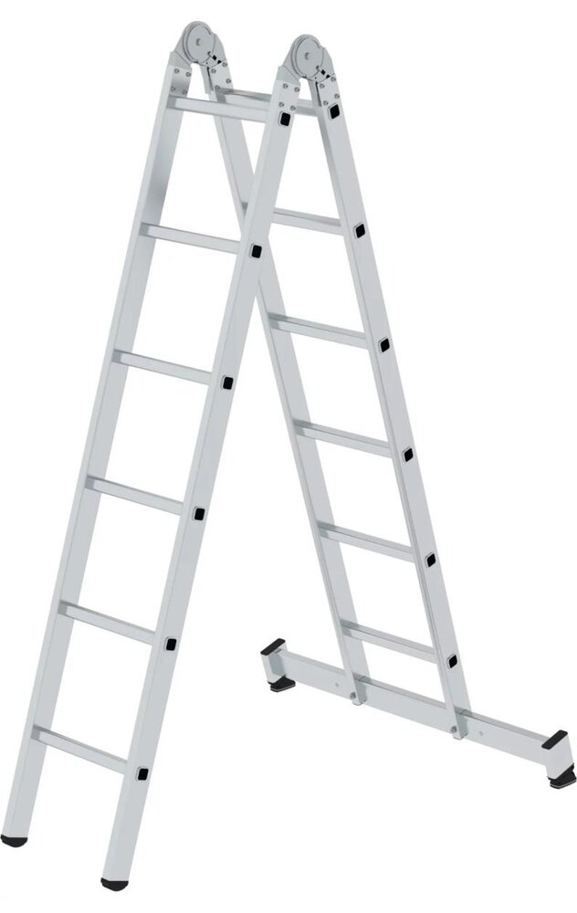 Roossien Aluminium klapladder, 2x6 sporten