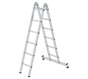 Roossien Aluminium klapladder, 2x6 sporten