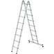 Roossien Aluminium klapladder, 2x8 sporten
