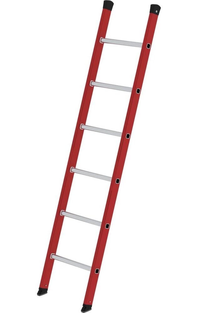 Roossien Kunststof enkele ladder, 6 sporten Roossien Kunststof enkele ladder, 6 sporten
