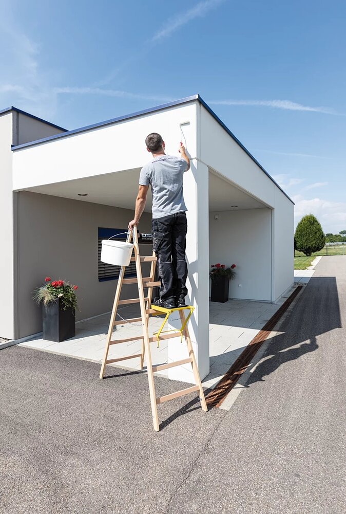 Roossien Houten dubbele ladder, 2x8 sporten